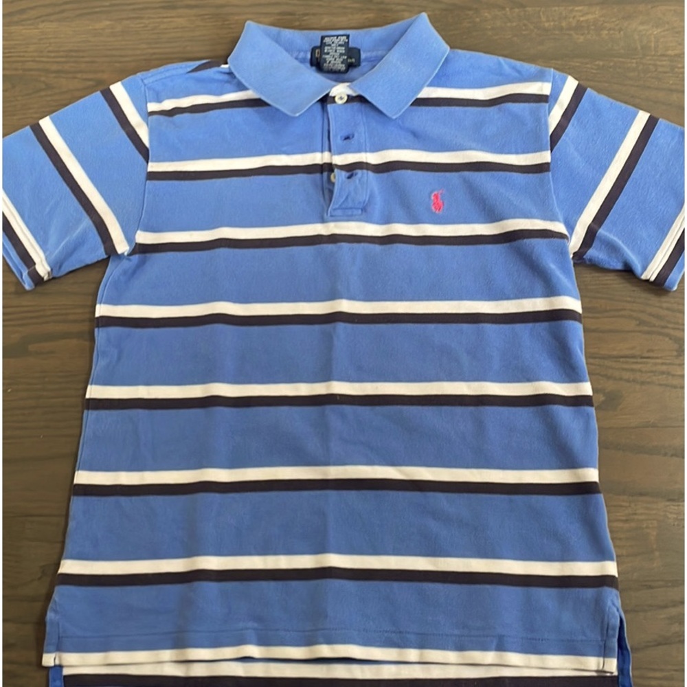 Boys size 8-10 Ralph Lauren Polo, blue stripe